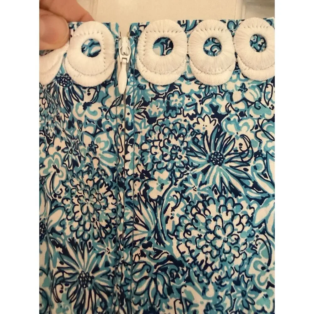 Lilly Pulitzer Gulianna Stretch Cotton Shift Dress size 14 Pockets EUC - Picture 4 of 13